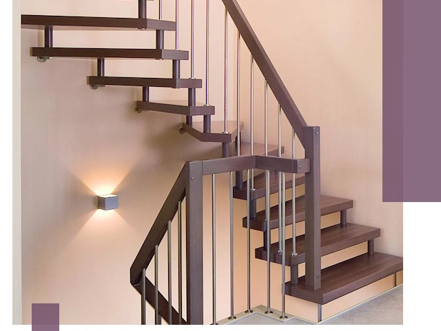 Изготовление лестниц на больцах в Щёлкове под ключ