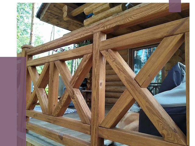 Деревянные перила под ключ в Щёлкове от 7802 руб. 