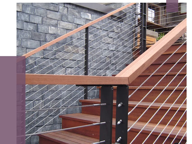 Тросовые перила под ключ в Щёлкове от 7906 руб. 