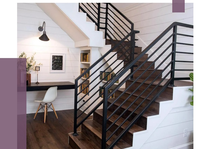 Перила для лестницы в доме в Щёлкове от 7542 руб. — ПРОЛЁТ-Щлк