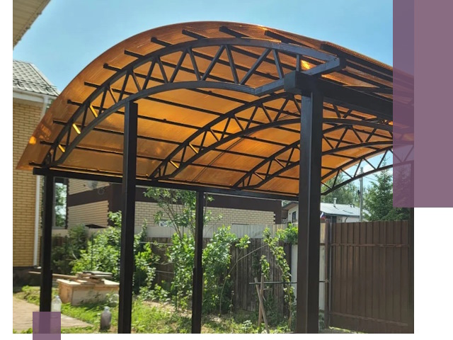 Изготовление навесов под ключ в Щёлкове из качественных материалов