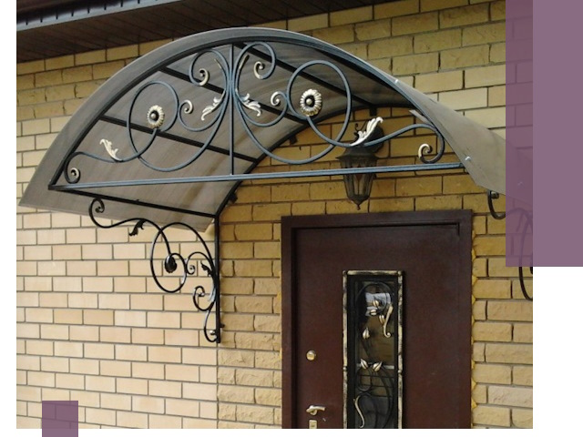 Изготовление козырьков из металла под ключ в Щёлкове