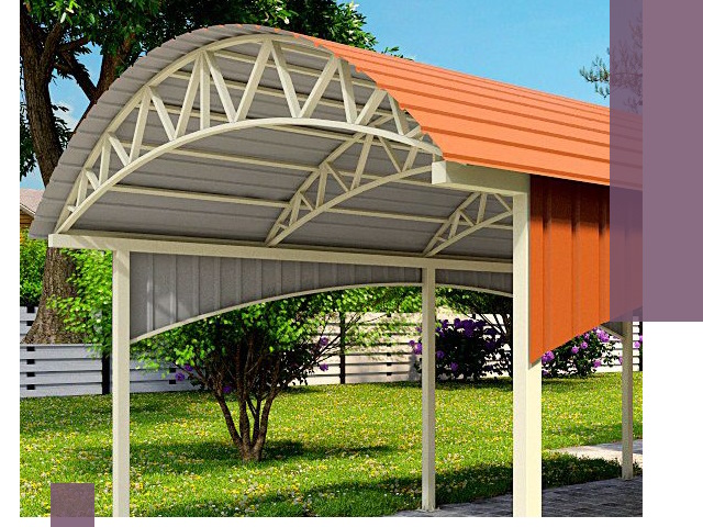 Навесы из профнастила под ключ в Щёлкове — установка и монтаж