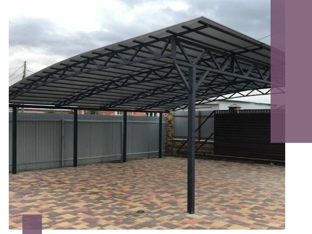 Металлические навесы под ключ в Щёлкове — изготовление и монтаж