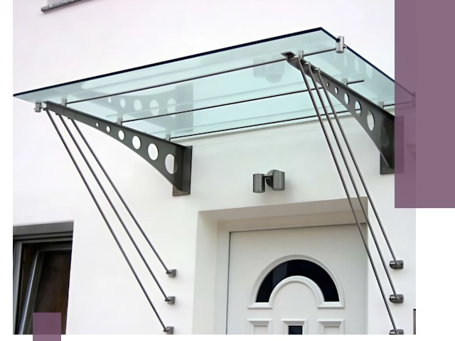 Козырьки над входом под ключ в Щёлкове — изготовление и монтаж