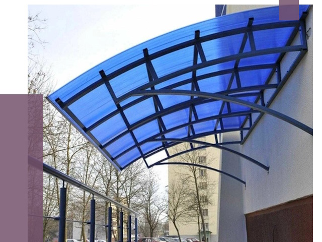 Козырьки из поликарбоната в Щёлкове от 4369 руб. под ключ | ПРОЛЁТ-Щлк