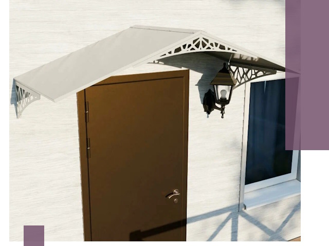 Металлические козырьки на входы и террасы в Щёлкове