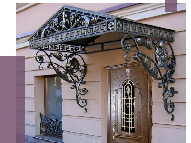 Кованые козырьки в Щёлкове под ключ от 12952 руб. — ПРОЛЁТ
