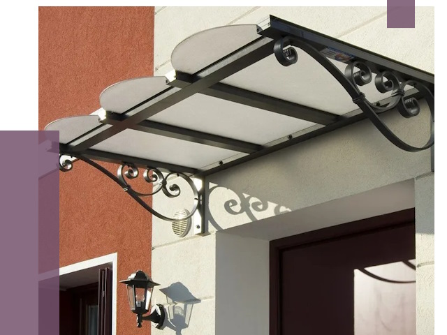 Односкатные козырьки в Щёлкове от 8530 руб.  | ПРОЛЁТ-Щлк