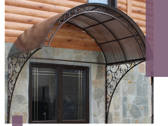 Арочные козырьки под ключ в Щёлкове: изготовление и монтаж