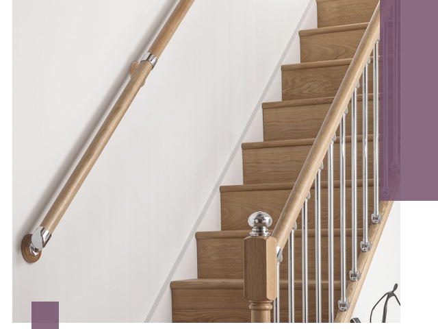 Пристенные поручни из стали и нержавейки под монтаж в Щёлкове